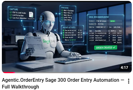 Agentic Order Entry full walkthrough