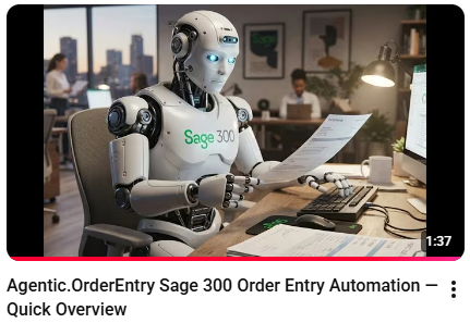 Agentic Order Entry quick overview
