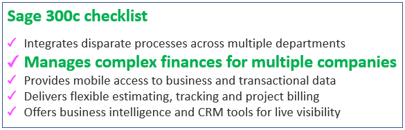 Sage 300 checklist