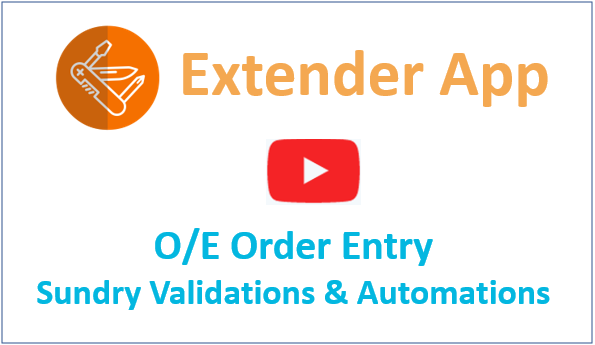 OE Order Entry Sundry Validations and Automations
