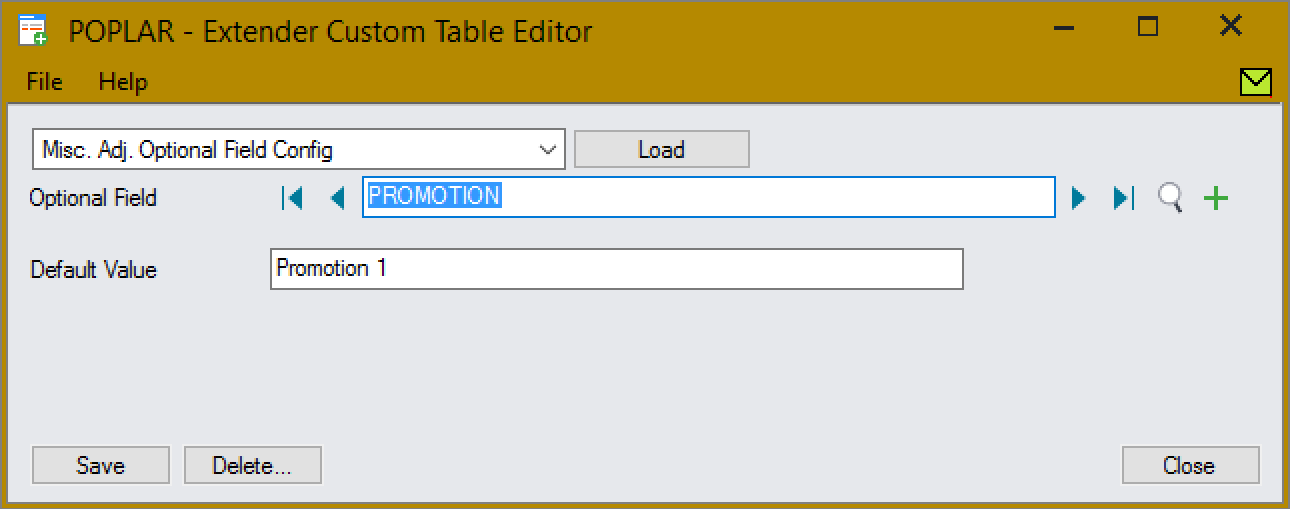 Extender Custom Table Editor