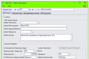RMA Screenshot