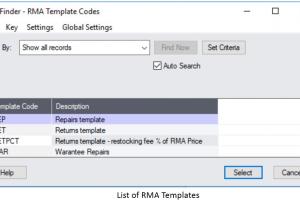 RMA Screenshot