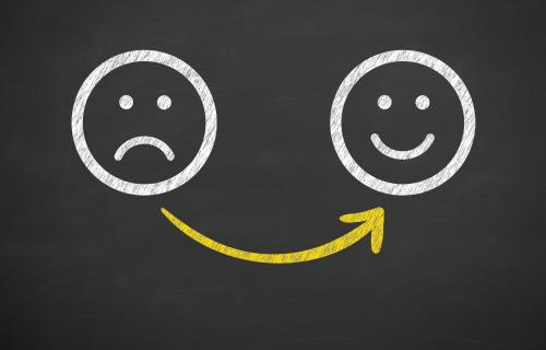 Sad to Happy face image