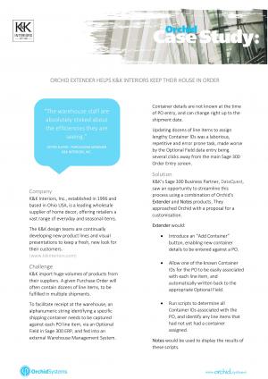 Orchid Extender Helps K K Interiors Keep Their House In Order Orchid Systems