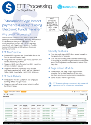 EFT Processing for Sage Intacct Brochure