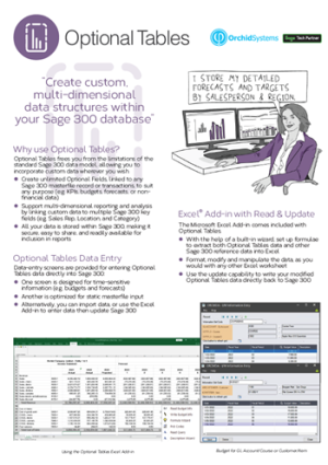 Optional Tables brochure