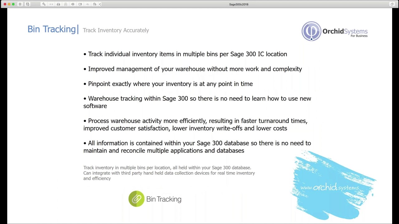 bin tracking orchid systems